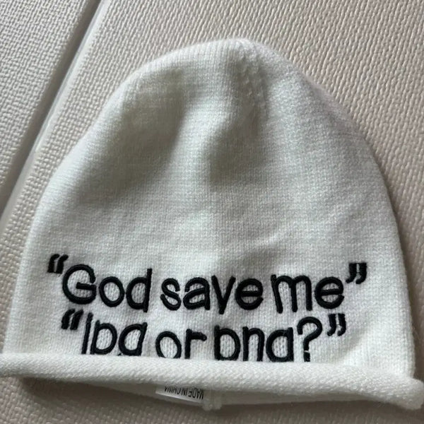 [BUNJANG] God Save Me Lettering Beanie / 갓 세이브 미 레터링 비니