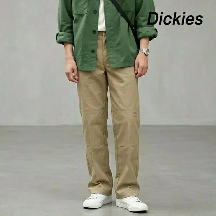 [BUNJANG] Dickies Double Knee Work Pants Khaki Loose Fit / 디키즈 면바지 더블니 워크팬츠 카키 루즈핏