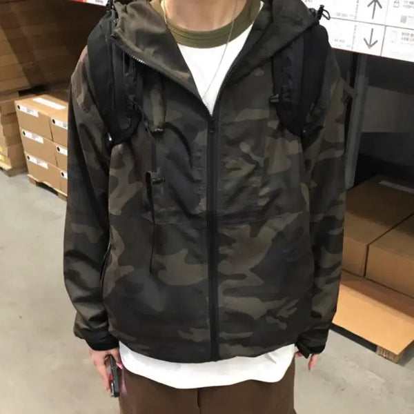 [BUNJANG] Camouflage Windbreaker / 카모 바람막이 새상품