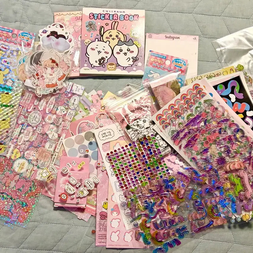 [BUNJANG] Decoration Stickers and Binder Set / 다꾸용 탑꾸용 스티커 떡메 200장 일괄