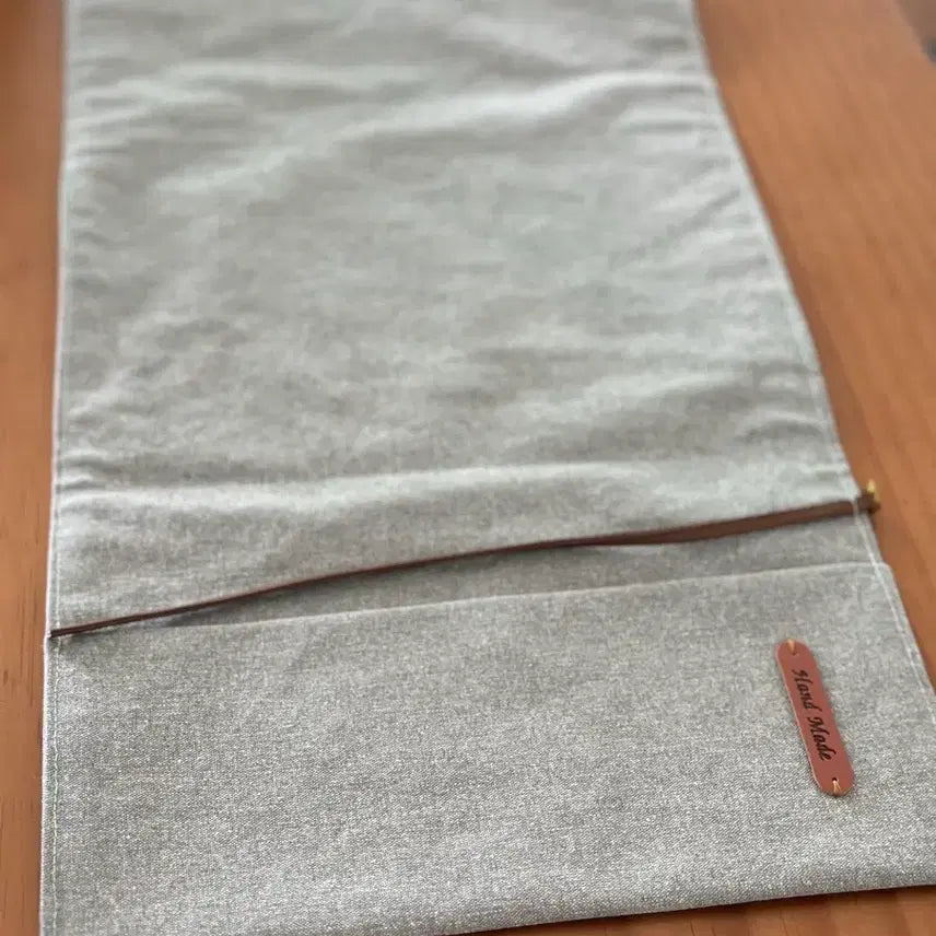 [BUNJANG] Handmade 10s Cotton Book Cover with Leather Strap / 북커버 10수 미사용