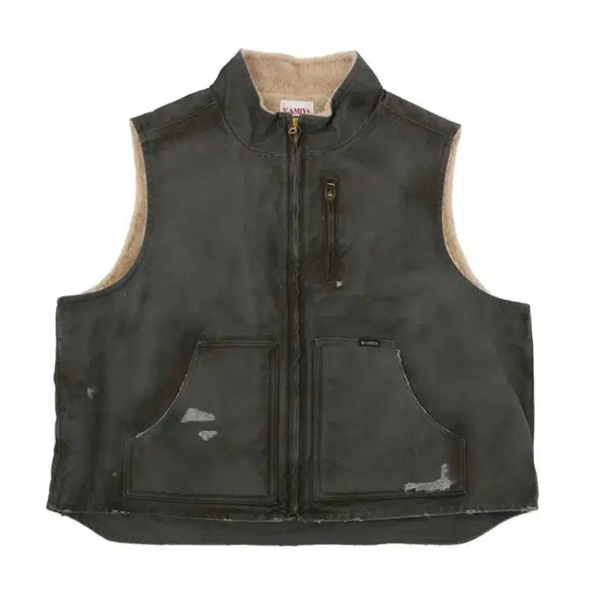 [BUNJANG] Kamiyah Boa Lining Duck Vest / [m] 카미야 보로 보아 라이닝 덕 베스트