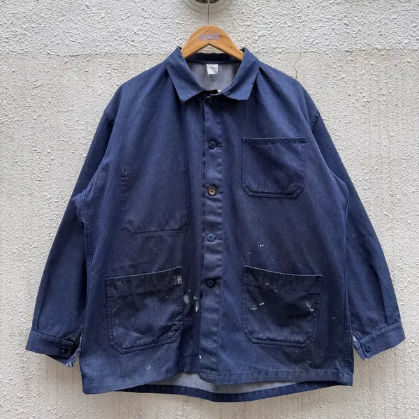 [BUNJANG] 1980s Oversized Denim French Work Jacket / OVERSIZED 1980s DENIM FRENCH 데님 프렌치워크자켓