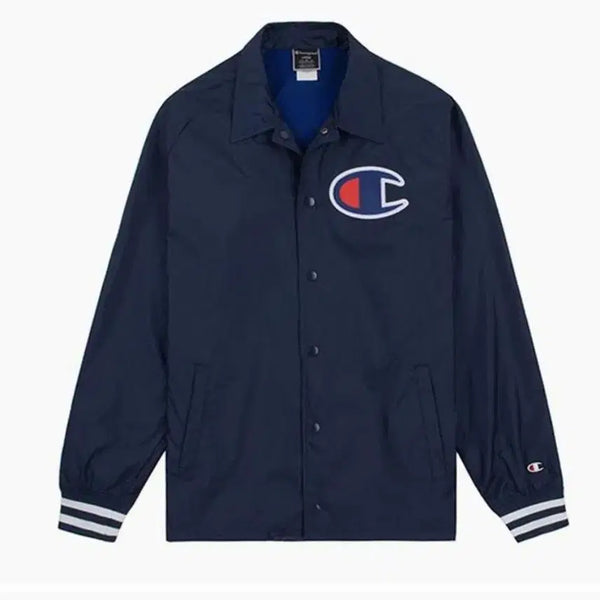 [BUNJANG] Champion Oversized Woven Satin Windbreaker Coach Jacket / 챔피온 오버핏 우븐 새틴 바람막이 코치 자켓
