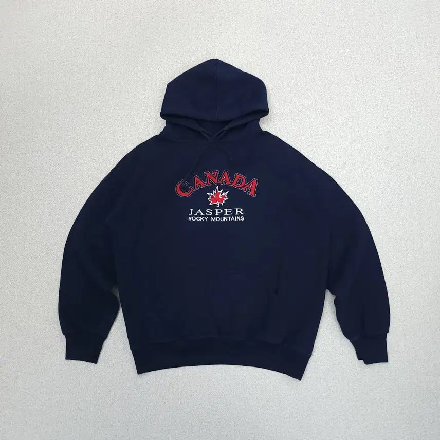 [BUNJANG] Vintage Fleece Lined Hoodie Navy / (M)CANADA 여성 빈티지 기모 후드티 네이비 W4711