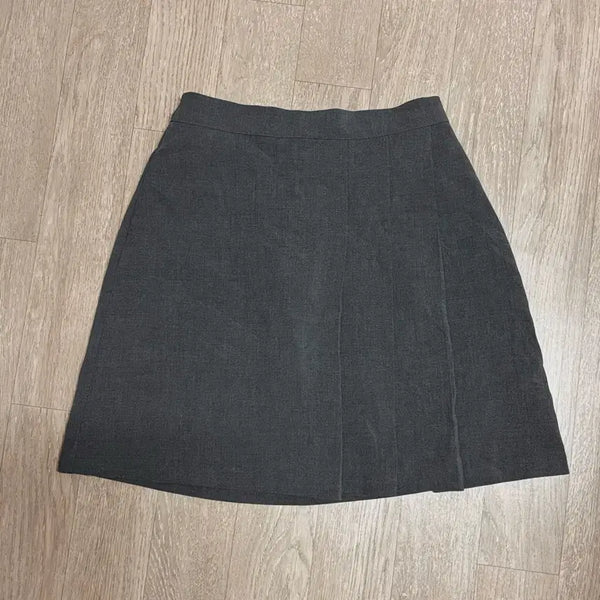 [BUNJANG] Charcoal Pleated Skirt / 차콜색 주름 치마