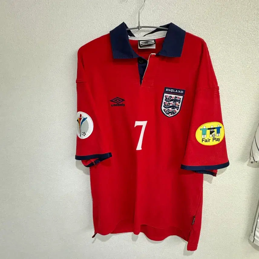 [BUNJANG] England Umbro Beckham 1999-2001 Jersey / 99-01 잉글랜드 엄브로 베컴 유니폼