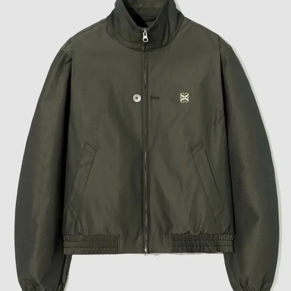 [BUNJANG] Satur Leche Two Tone Zip-Up Jacket Glitter Green Brown / 세터 레체 투 톤 집업 자켓 글리터 그린 브라운