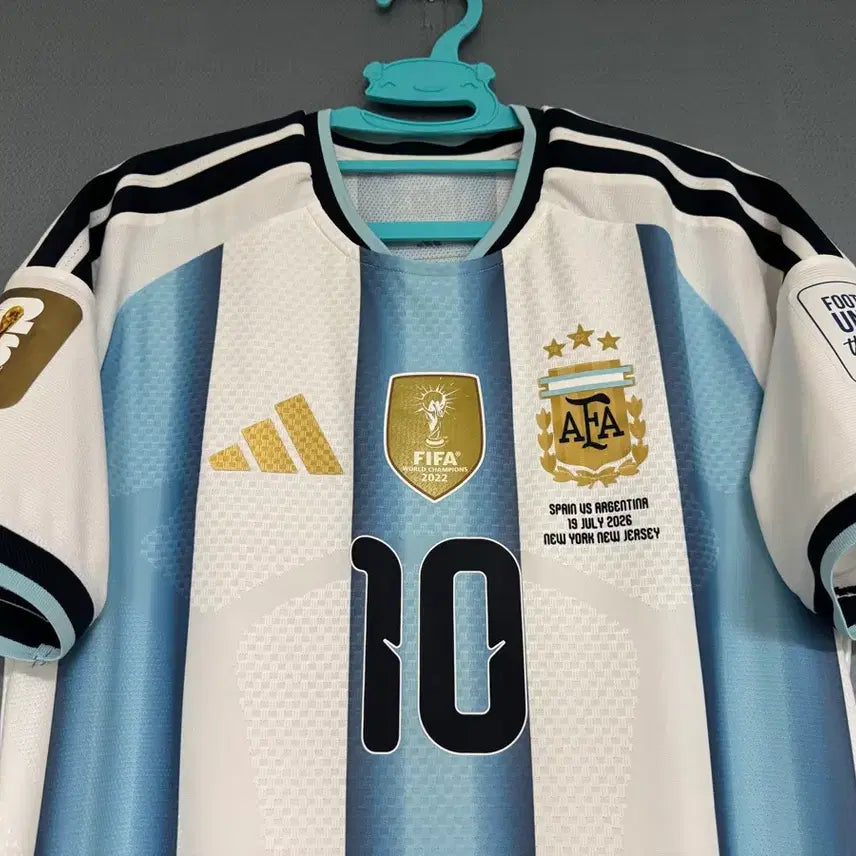 [BUNJANG] Argentina Authentic Home #10 Messi World Cup Final Full Patch Jersey (M) / 26-28 아르헨티나 어센틱 홈 No.10 메시 월드컵 결승 풀 패치 판매합니다.