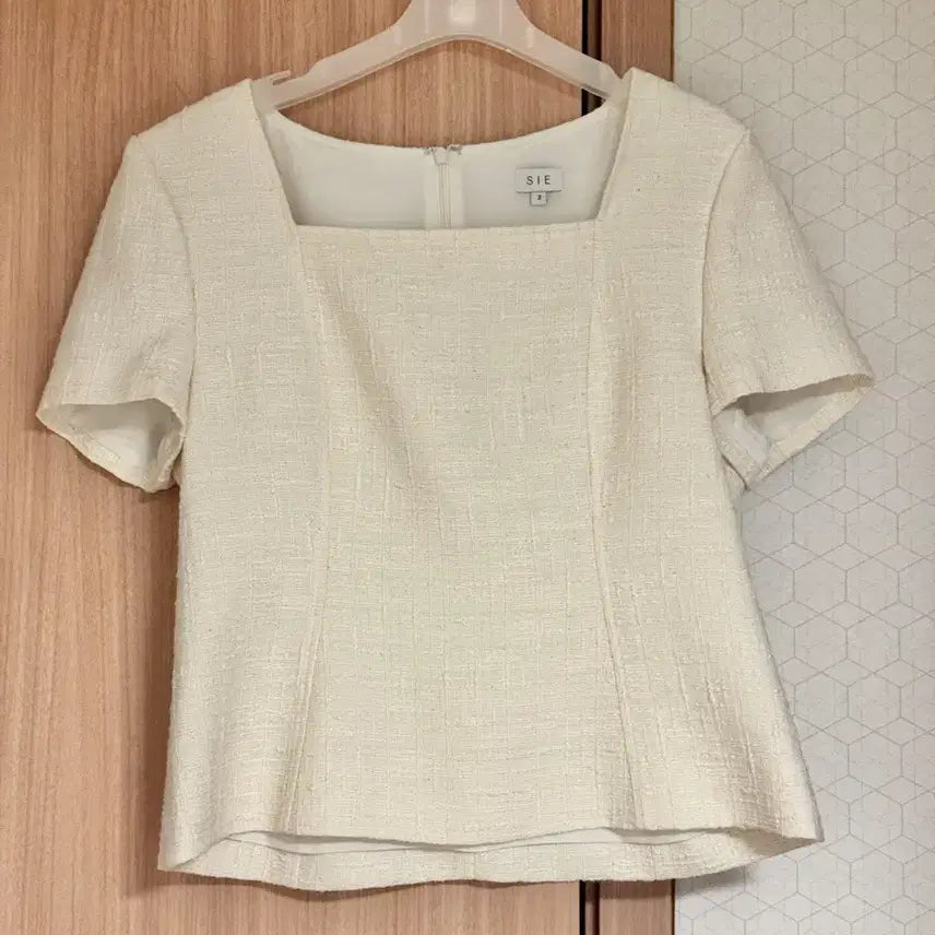 [BUNJANG] Sie Agnes Tweed Blouse Mello Cream Size M / 시에 sie 아그네스 트위드 블라우스 멜로크림 M