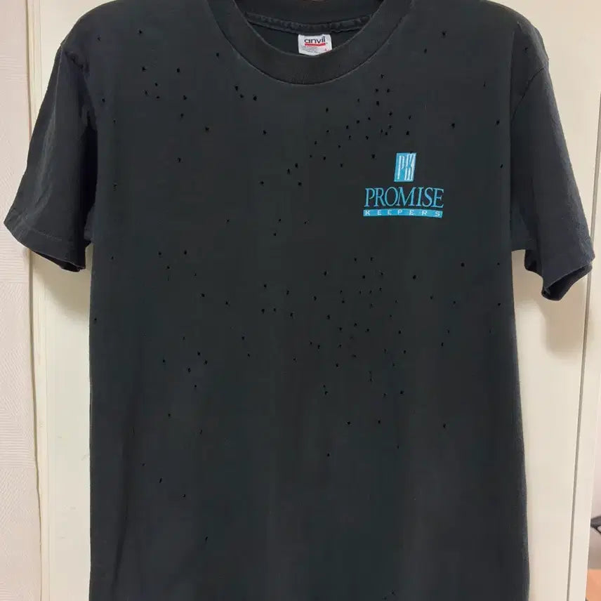 [BUNJANG] 90s Anvil USA Distressed Vintage T-Shirt / [90s] USA 디스 커스텀 빈티지 티셔츠