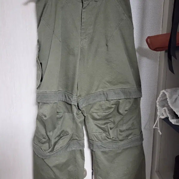 [BUNJANG] FROMWHEN Archive Layered Work Pants Khaki Size 1 / 파프롬왓 파아카이브 레이어드워크팬츠 카키 1