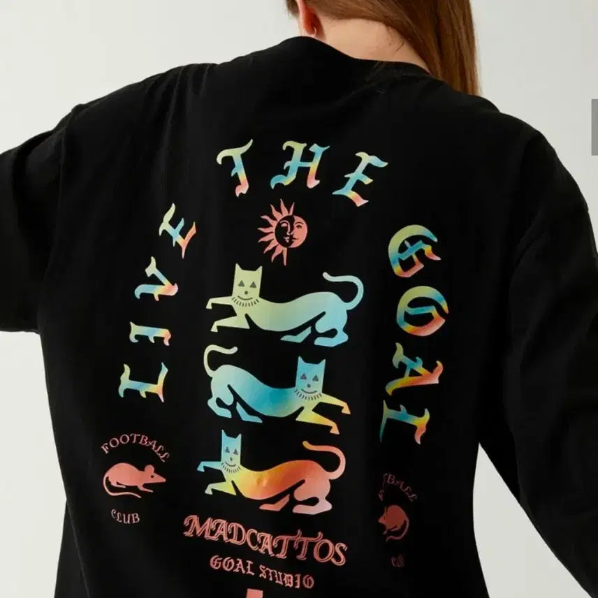 [BUNJANG] GO STUDIO MC Emblem Graphic Long Sleeve T-Shirt Black L / L ) 골스튜디오 MC 엠블럼 그래픽 긴팔 티셔츠 블랙