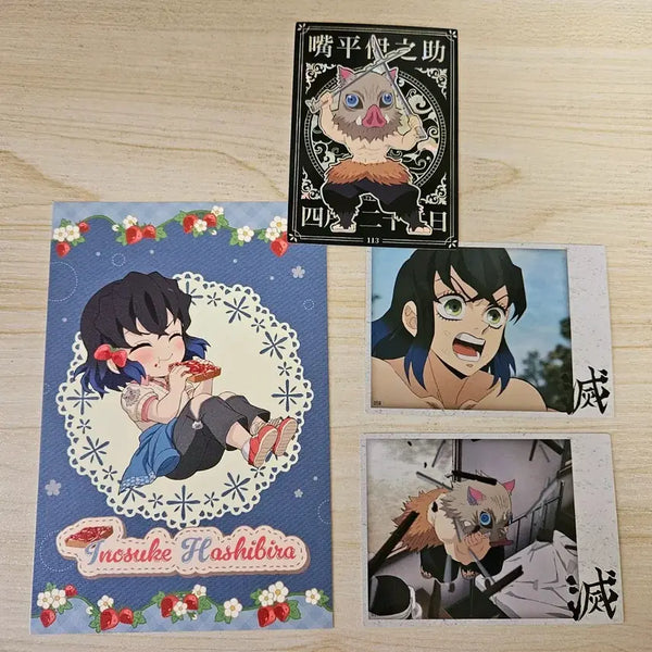 [BUNJANG] Demon Slayer Inosuke Chibi Postcard Paper Set / 귀멸의 칼날 이노스케 엽서 지류 세트