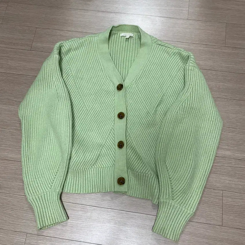 [BUNJANG] Plastic Island Green Cardigan / 플라스틱아일랜드 가디건