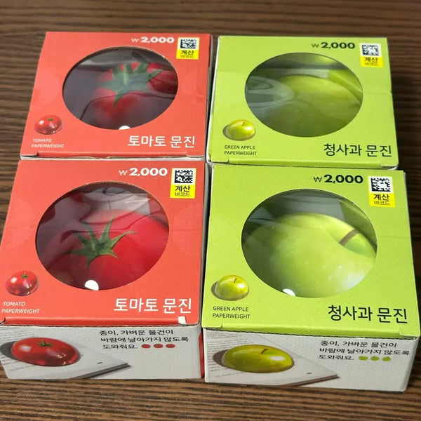 [BUNJANG] Apple and Tomato Paperweights / 사과 문진 / 토마토 문진