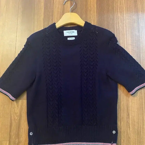 [BUNJANG] Thom Browne Navy Short Sleeve Knit / 톰브라운 네이비 반팔 니트