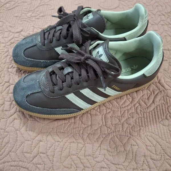 [BUNJANG] Adidas Samba OG Brown/Putty Grey Sneakers / 아디다스 삼바 OG 브라운 스니커즈 운동화 240 [2311]