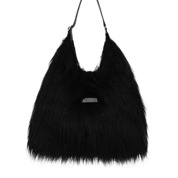 [BUNJANG] Bohemian Seoul Long Hair Strap Hobo Bag Black / 보헴서 보헤미안서울 롱헤어 스트랩 호보백 블랙 LONG HAIR STRAP HOBO BAG, BLACK