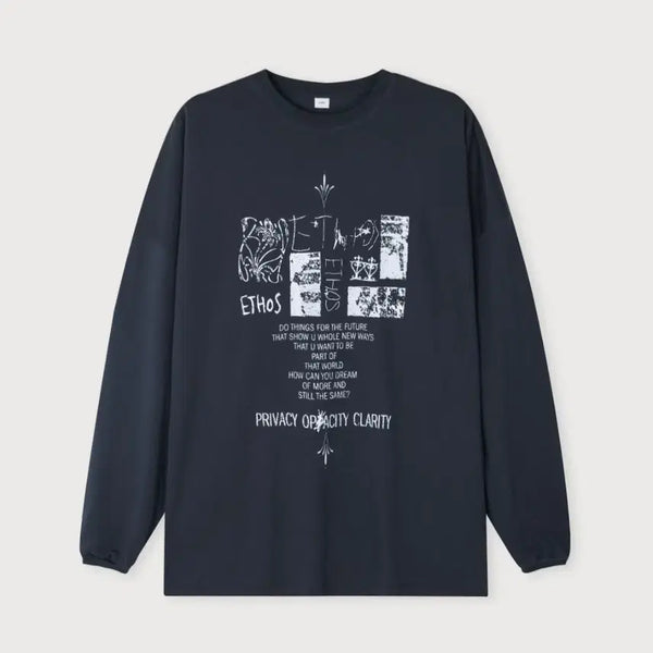 [BUNJANG] Ethos VANTE Long Sleeve Top Charcoal Navy / 에토스 VANTE LONG SLEEVE TOP 차콜네이비