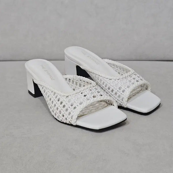 [BUNJANG] Rattan Mule Slippers / 새상품 라탄 뮬 슬리퍼 구두 230
