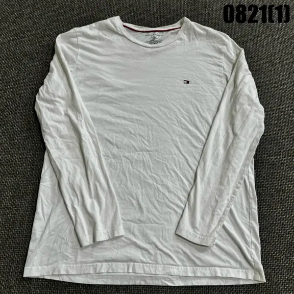 [BUNJANG] Tommy Hilfiger Long Sleeve T-Shirt White L / 타미힐피거 긴팔 티셔츠 흰색 L
