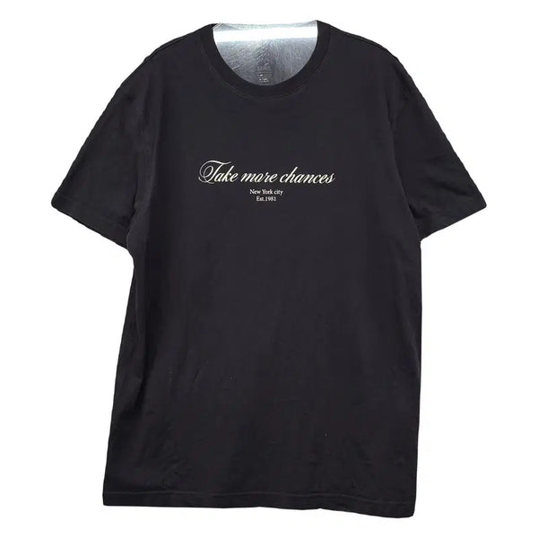 [BUNJANG] Giordano Printing Black T-Shirt Large / 지오다노 프린팅 블랙 반팔티 LARGE