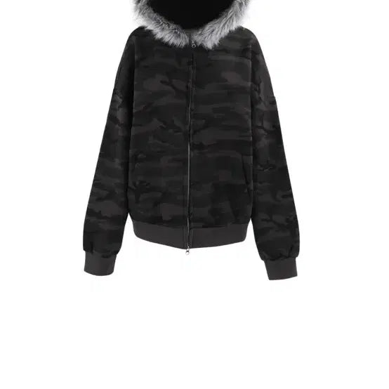 [BUNJANG] Kyoiii Military Fur Camo Hoodie / 쿄이 kyoiii 밀리터리 퍼 카모 후드