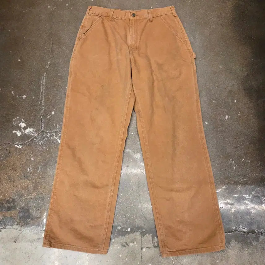 [BUNJANG] Vintage Carhartt Washed Duck Brown Canvas Work Pants / 미국빈티지 칼하트 워시드덕 브라운 캔버스 워크 팬츠