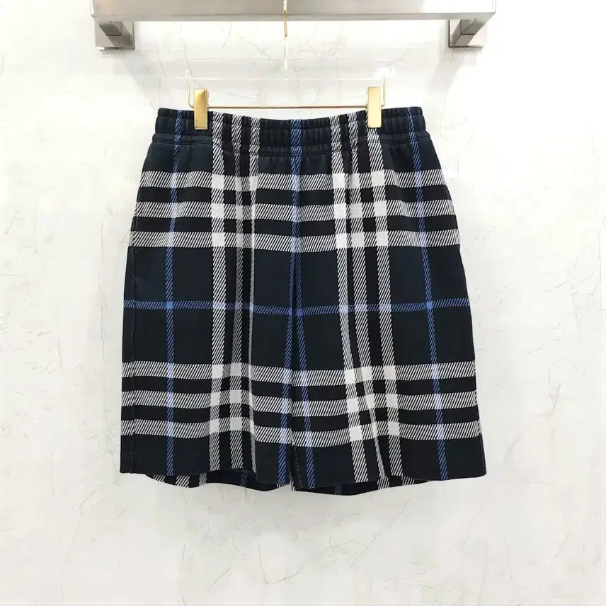 [BUNJANG] Burberry Tartan Check Cotton Jacquard Polo Shorts / L / 버버리 타탄 체크 코튼 자카드 폴로 쇼츠 8070667
