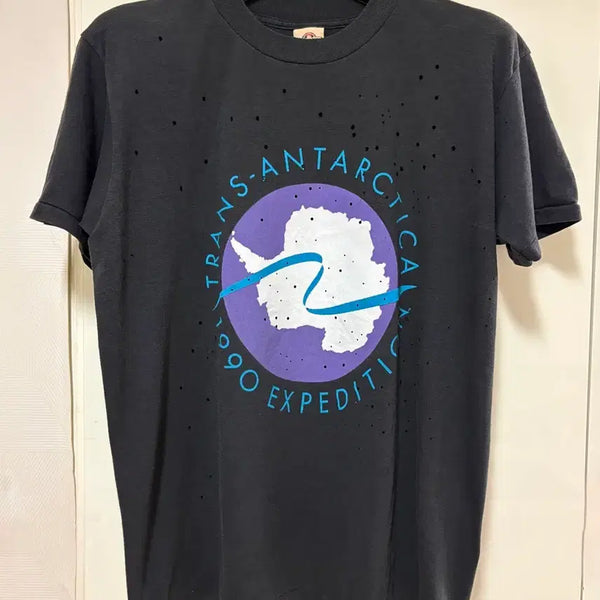[BUNJANG] 90s Trans-Antarctica Expedition Distressed Custom T-Shirt / [90s]USA 남극횡단 탐험대 디스 커스텀 티셔츠