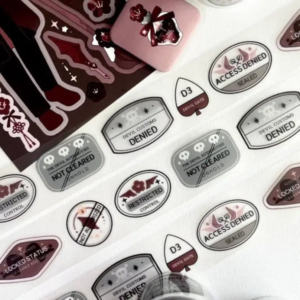 [BUNJANG] Arvi Customs Stamp Kiss Cut Sticker / 아르비 통관도장 반입제한 키스컷