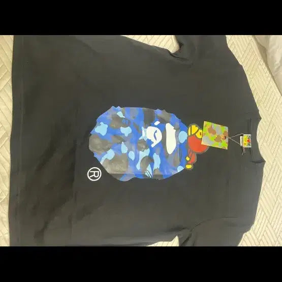 [BUNJANG] BAPE Camo Milo T-Shirt Black M / 베이프 카모 밀로 반팔티 블랙 새상품 M