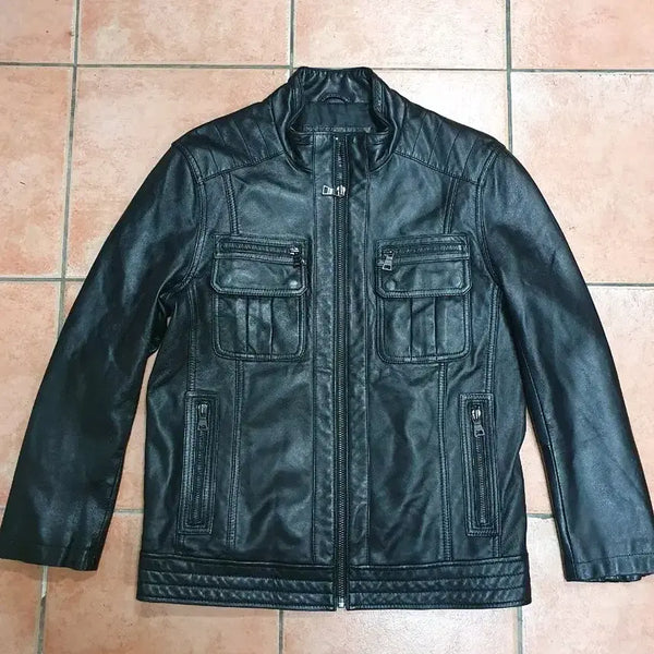 [BUNJANG] CARRERA Italy 100% Genuine Lambskin Leather Jacket Black / 까레라(CARRERA) 이태리 천연 양가죽 재킷 (남성 95 / M) 판매합니다