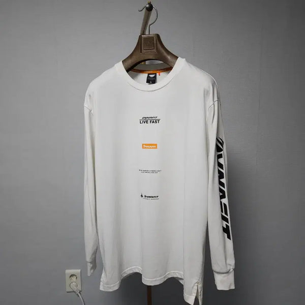 [BUNJANG] Dynafit Men's Side Logo Oversized Long Sleeve T-Shirt / 100 ) 다이나핏 남성 사이드로고 오버핏 긴팔티