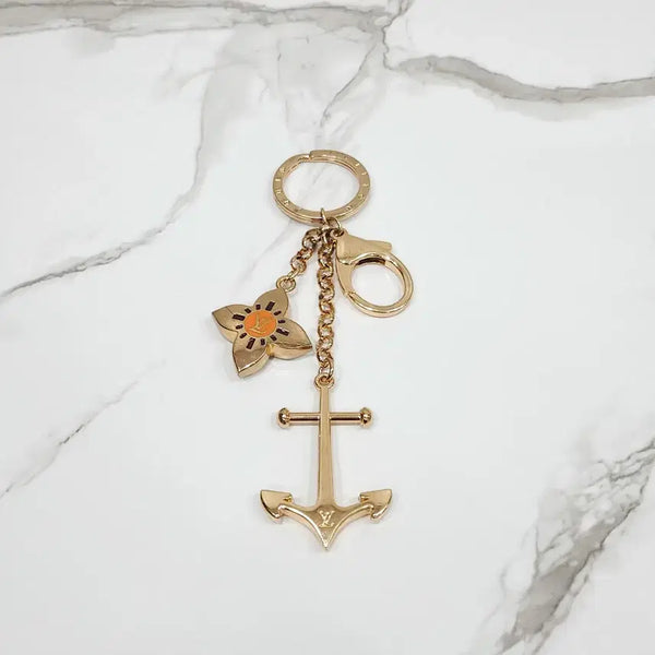 [BUNJANG] Louis Vuitton LV Metal Anchor Marina Inclusion Bag Charm Key Holder / 루이비통 LV 메탈 닻 마리나 인클루전 백참 키홀더