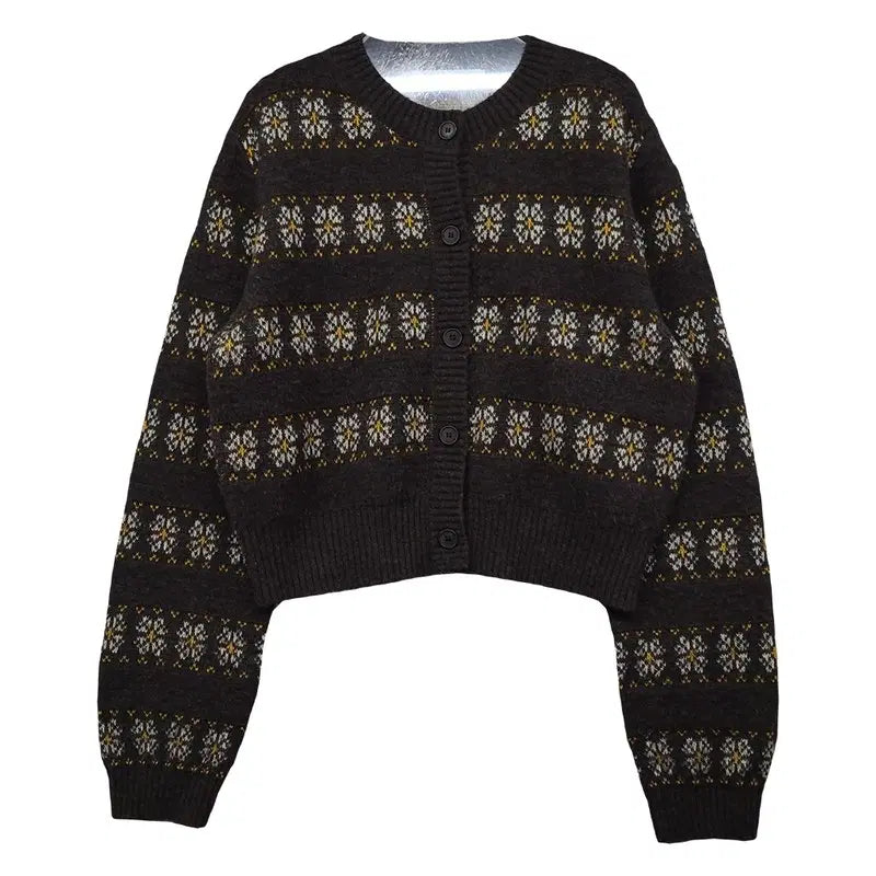 [BUNJANG] 8seconds Brown Vintage Oversized Knit Cardigan L / 에잇세컨즈 브라운 빈티지 오버핏 니트 가디건 L
