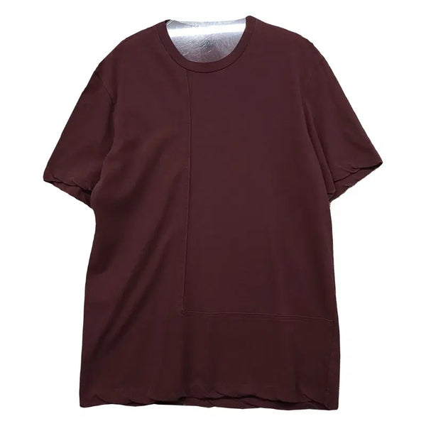 [BUNJANG] Time Burgundy Casual Short Sleeve T-Shirt Size 95 / 타임 버건디 캐주얼 반팔티 95