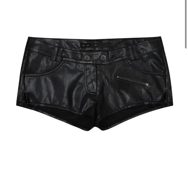 [BUNJANG] Bohemse Leather Micro Shorts Black / 보헴서 LEATHER MICRO SHORTS, BLACK