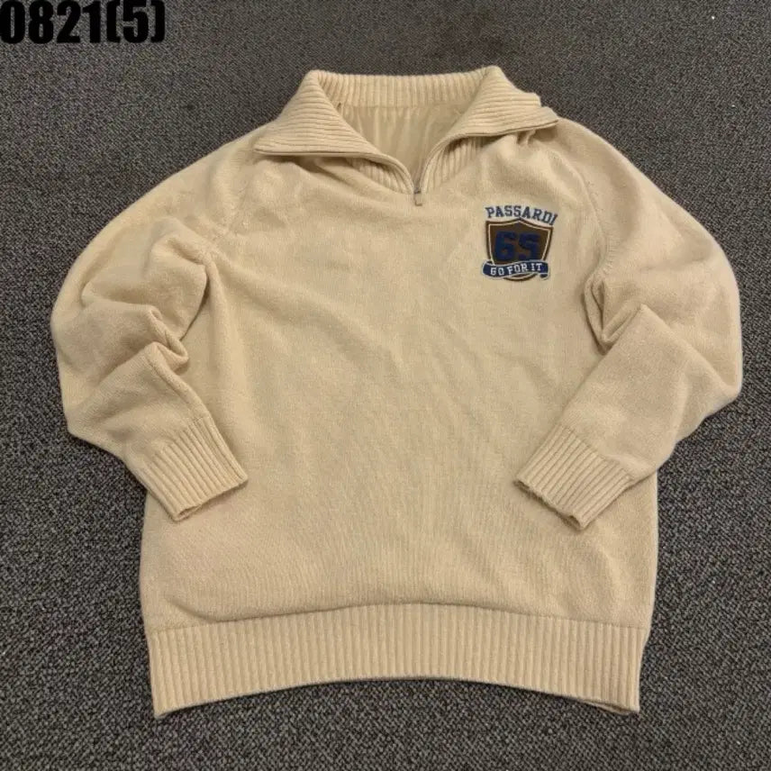 [BUNJANG] Passardi Zip-Up Knit Beige M / 파사르디 집업 니트 베이지 M