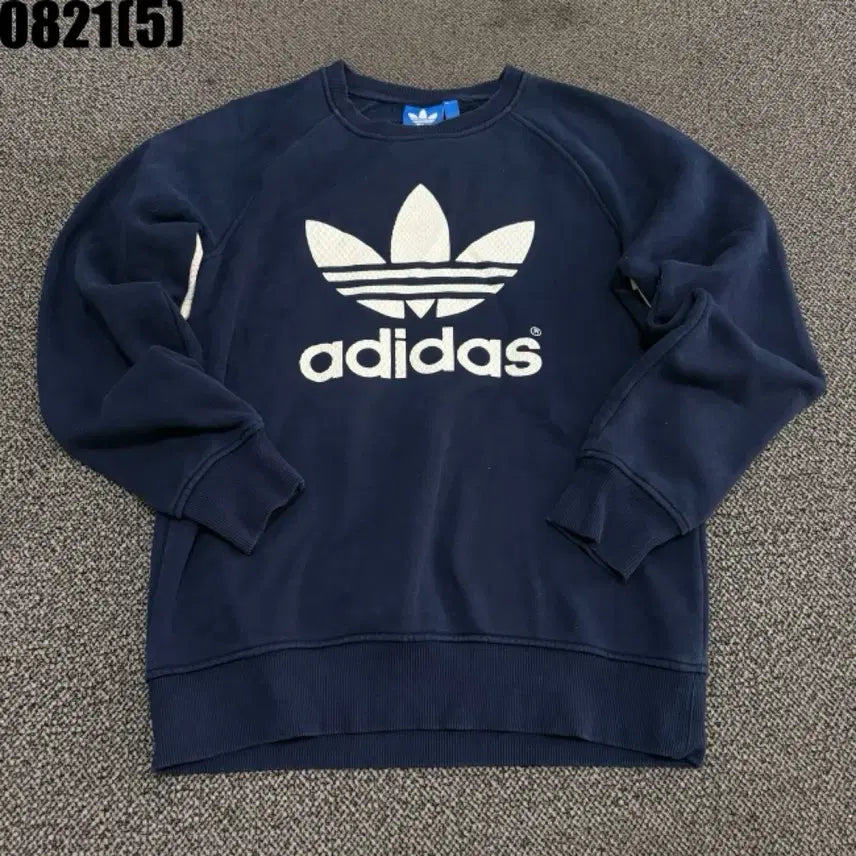 [BUNJANG] Adidas Trefoil Sweatshirt Navy S / 아디다스 트레포일 맨투맨 네이비 S