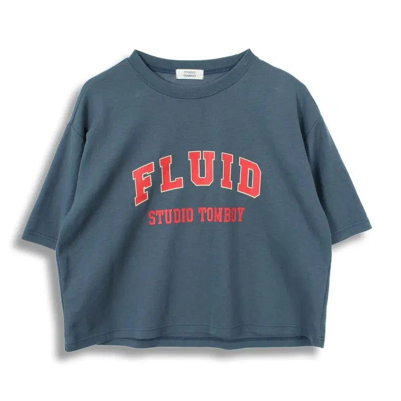 [BUNJANG] Studio Tomboy Cotton Poly Nylon Rayon Cropped Short Sleeve T-Shirt / 스튜디오 톰보이 (WOMEN - F) 코튼 폴리 나일론 레이온 크롭 반팔 티셔츠