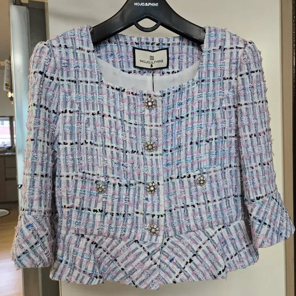 [BUNJANG] MOJO.S.FINE 2025 Tweed Jacket Pink/Purple/Blue / 새제품  2025년 모조에스핀 트위드 자켓 55