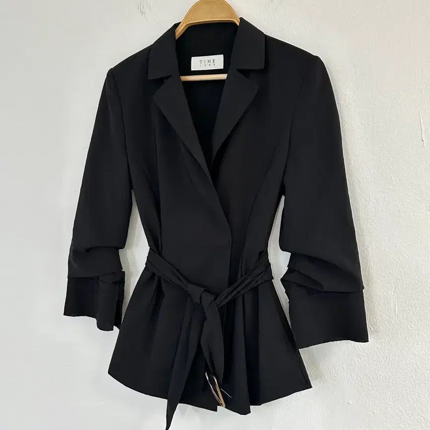 [BUNJANG] TIME BY e.land Shirring Belted Jacket / 한섬 타임 셔링 벨티드 자켓