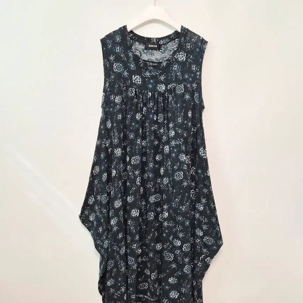 [BUNJANG] Juka Flower Pattern Sleeveless Dress / 주카 플라워 패턴 민소매 원피스