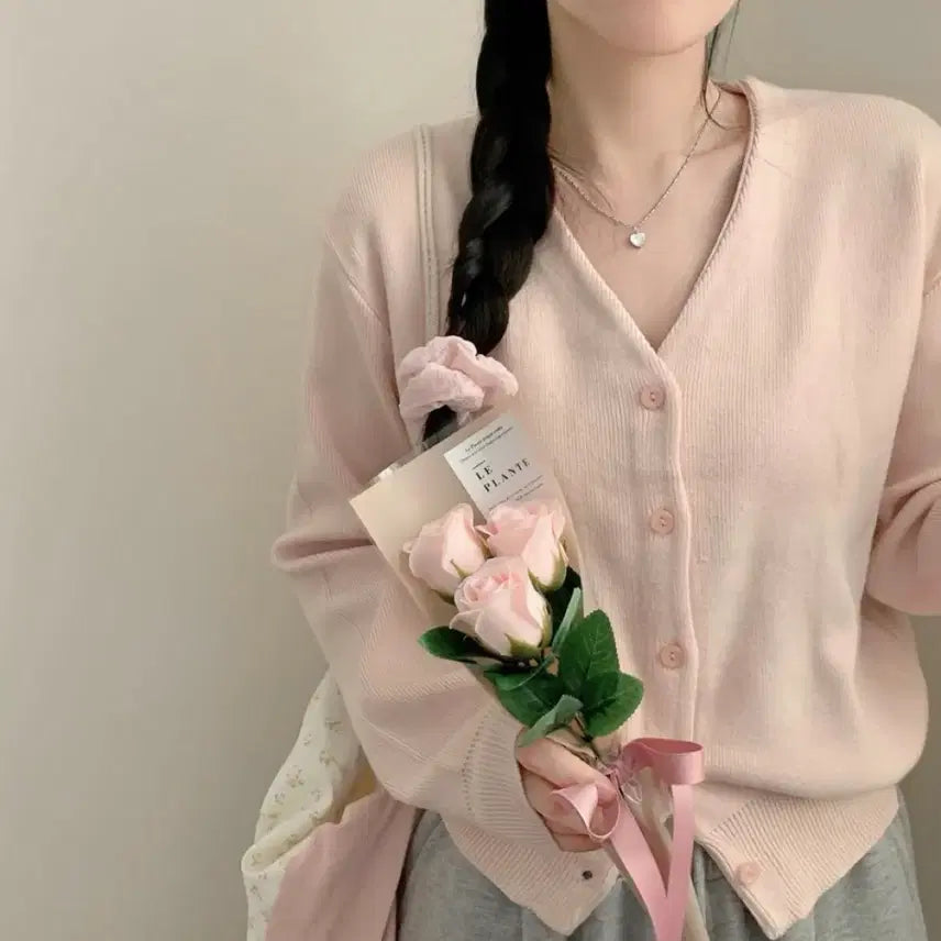 [BUNJANG] Rose9 Long Sleeve Cardigan M Size / 에이블리 로즈나인 긴팔가디건 팔아요 !