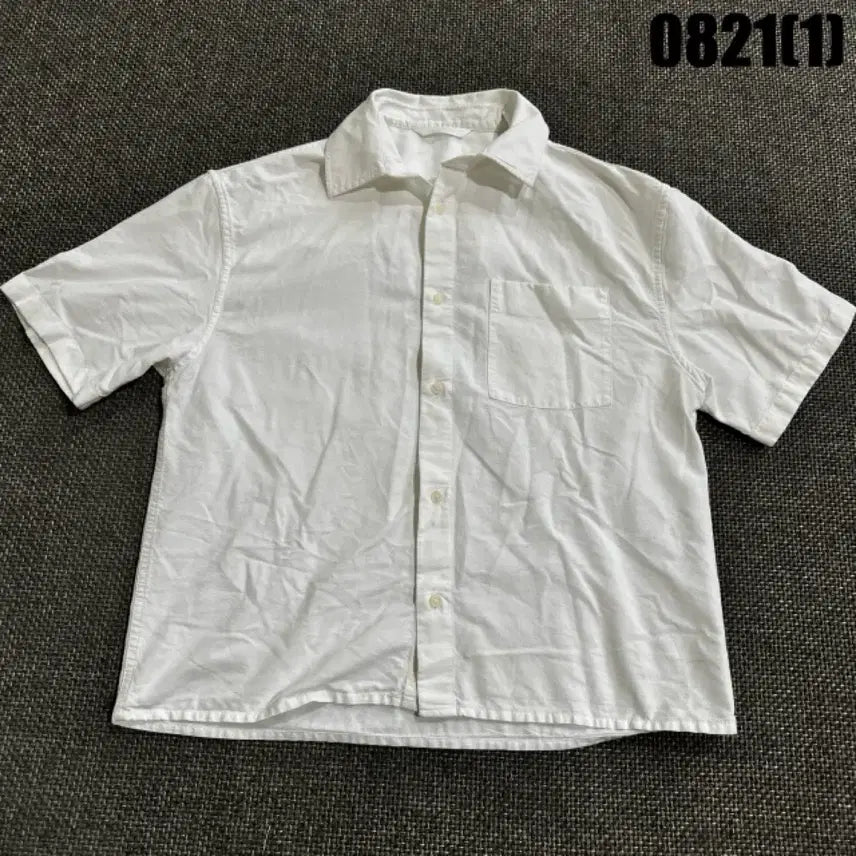 [BUNJANG] White Short Sleeve Shirt / 화이트 반팔 셔츠