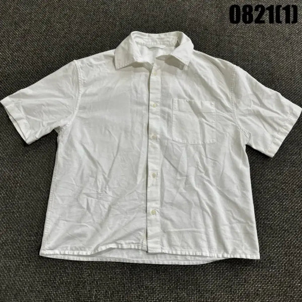 [BUNJANG] White Short Sleeve Shirt / 화이트 반팔 셔츠