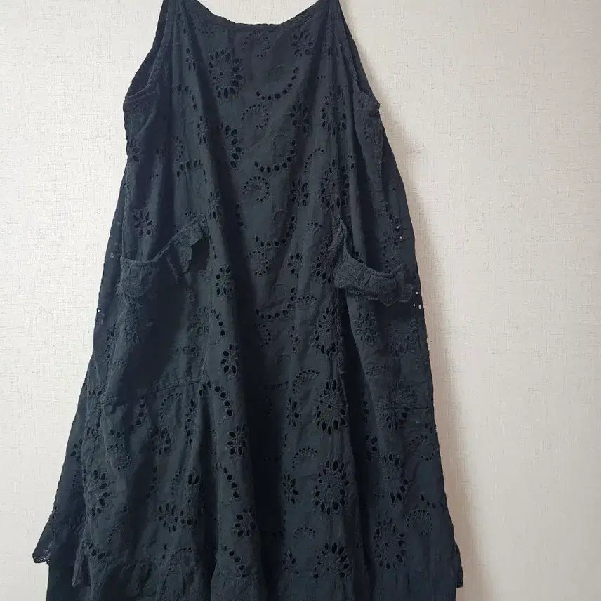 [BUNJANG] Punch Lace Long Strap Dress / 펀칭럭이스 롱 끈원피스
