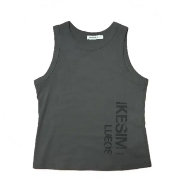 [BUNJANG] Miseki Seoul Ikesim Sleeveless Charcoal / 미세키서울 Ikesim 슬리브리스 차콜 Miseki Seoul Ikesim Sleeveless Charcoal 레이어드 나시 긱시크